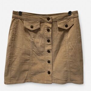 Blue Spice Tan Corduroy Skirt Size 7 Juniors